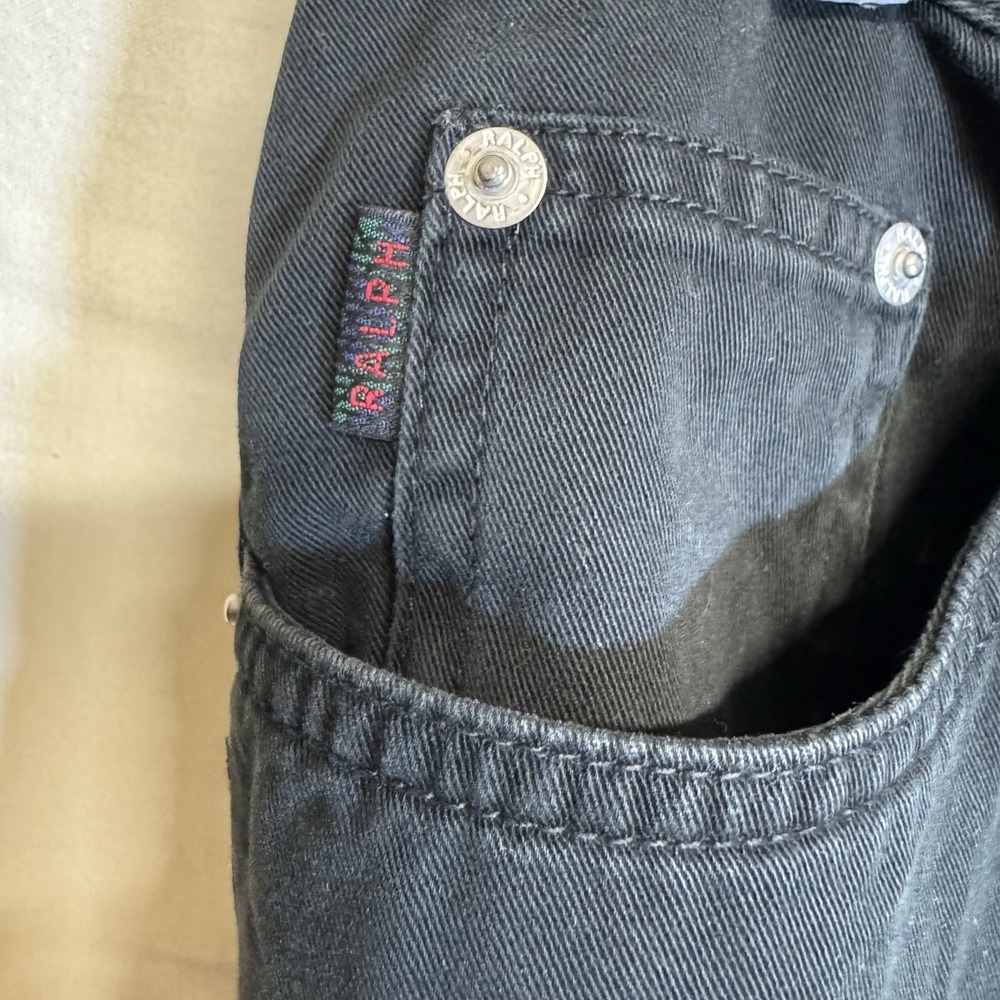 Vintage Ralph Lauren Women's Black Jeans Size 4 - Picture 2 of 6